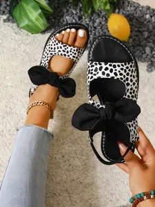 Summer Essential Spotted Color, Elegant Fashion, Comfortable Versatile Shoes, PU Upper Material, Rubber Sole, Casual Style, Footwear