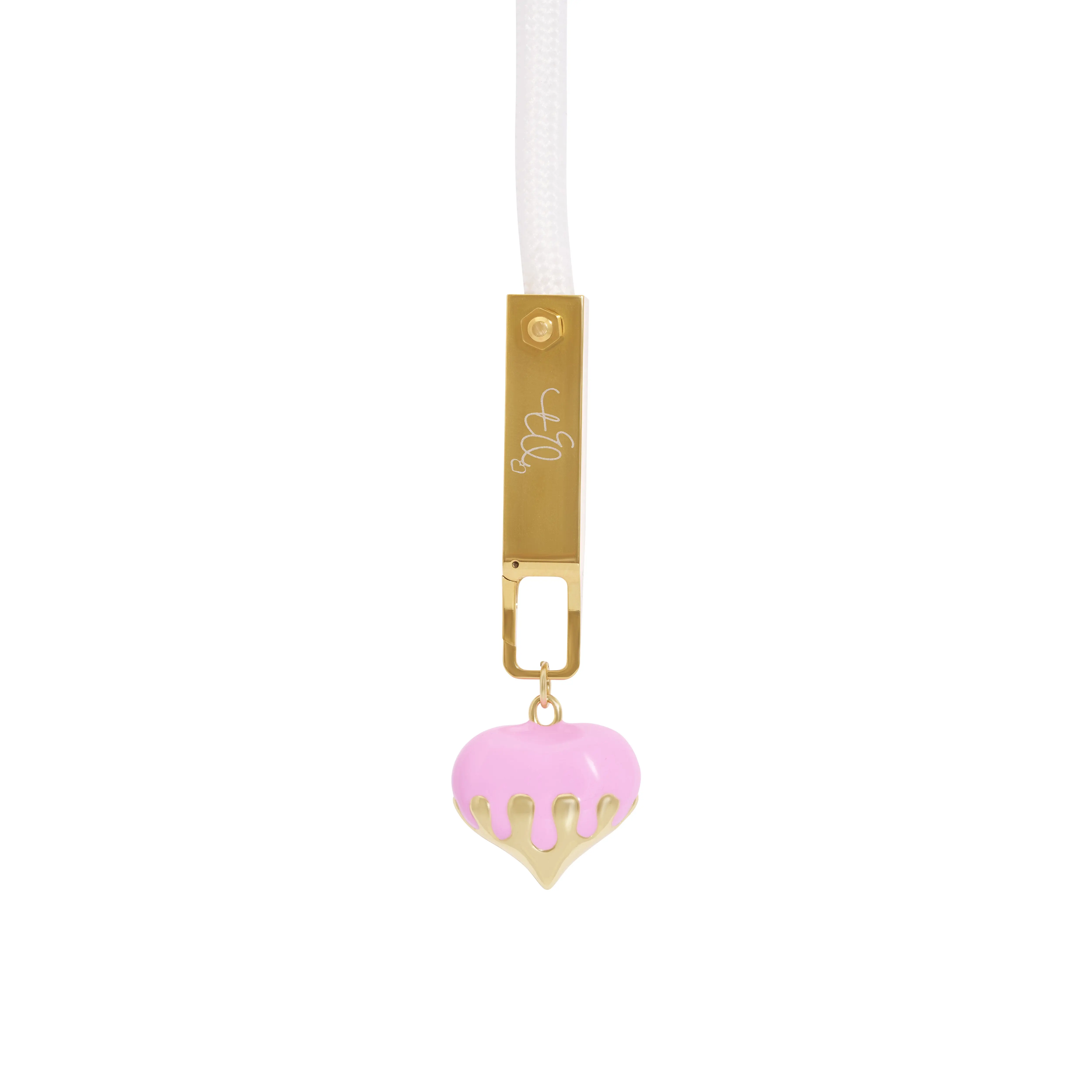 Gold Drip Heart Charm