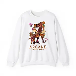 Three Sister Jinx Sevika Isha Arcane Shirt, League Of Legend Shirt, Anime Graphic Shirt, Gif For Him, T-Shirt, Sweatshirt, Hoodie Unisex