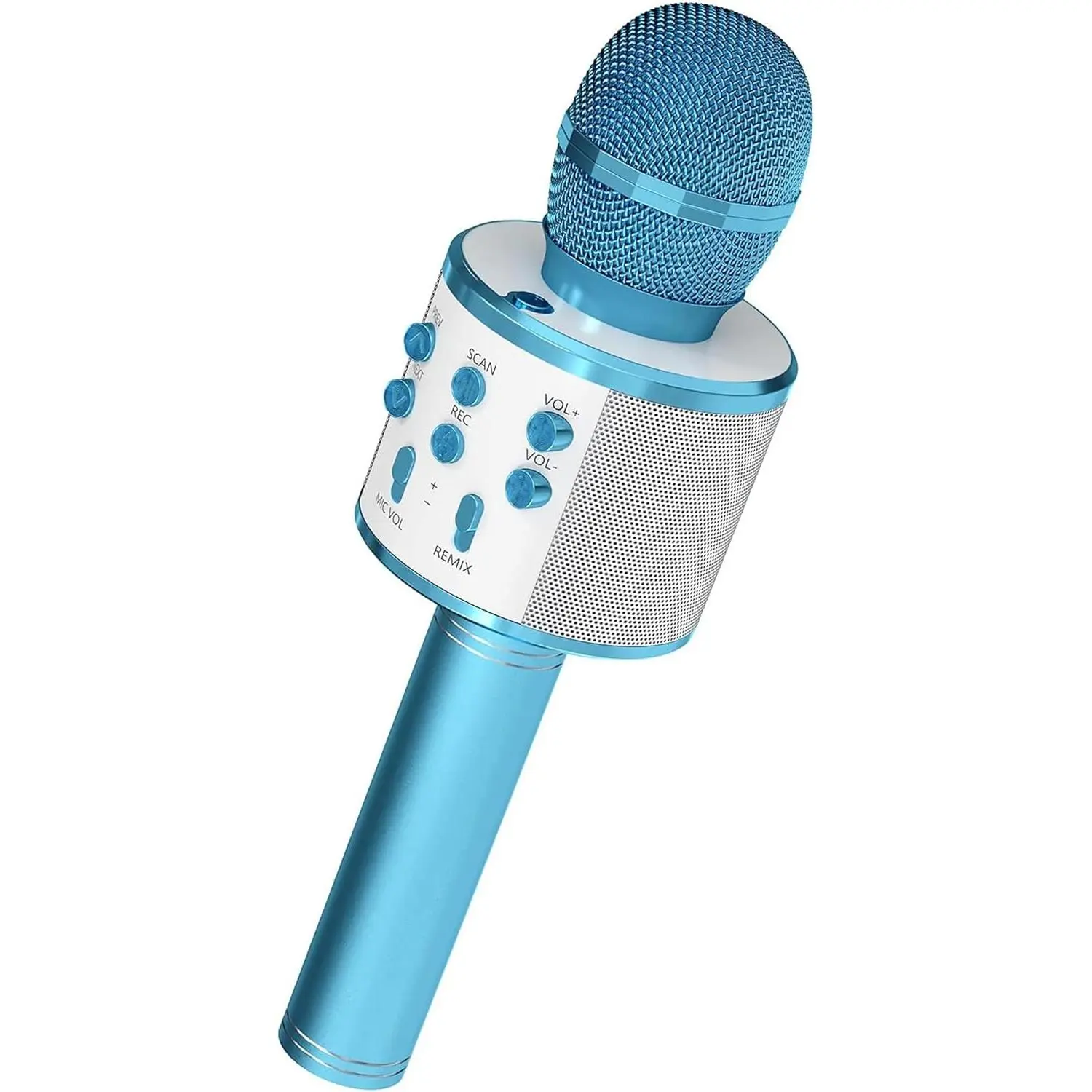 5 CORE Unisex Rechargeable Battery Wireless Bluetooth Karaoke Microphone, 3-in-1 Handheld Mic with Portable Speaker & Voice Changer, for Adults' Birthday Party Home, Supports All Smartphones - WM SPK BLU