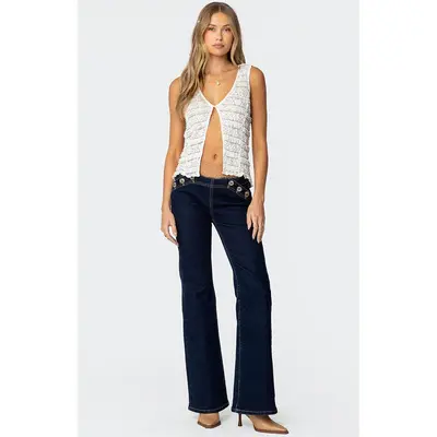 Edikted Walmart Low Rise Jeans Alison Low Rise Flared Jeans