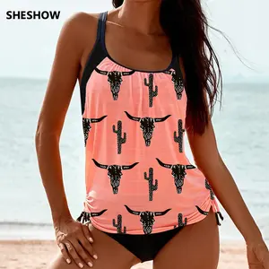 Cowgirl Style Two-Piece Tankini Set- SHESHOW