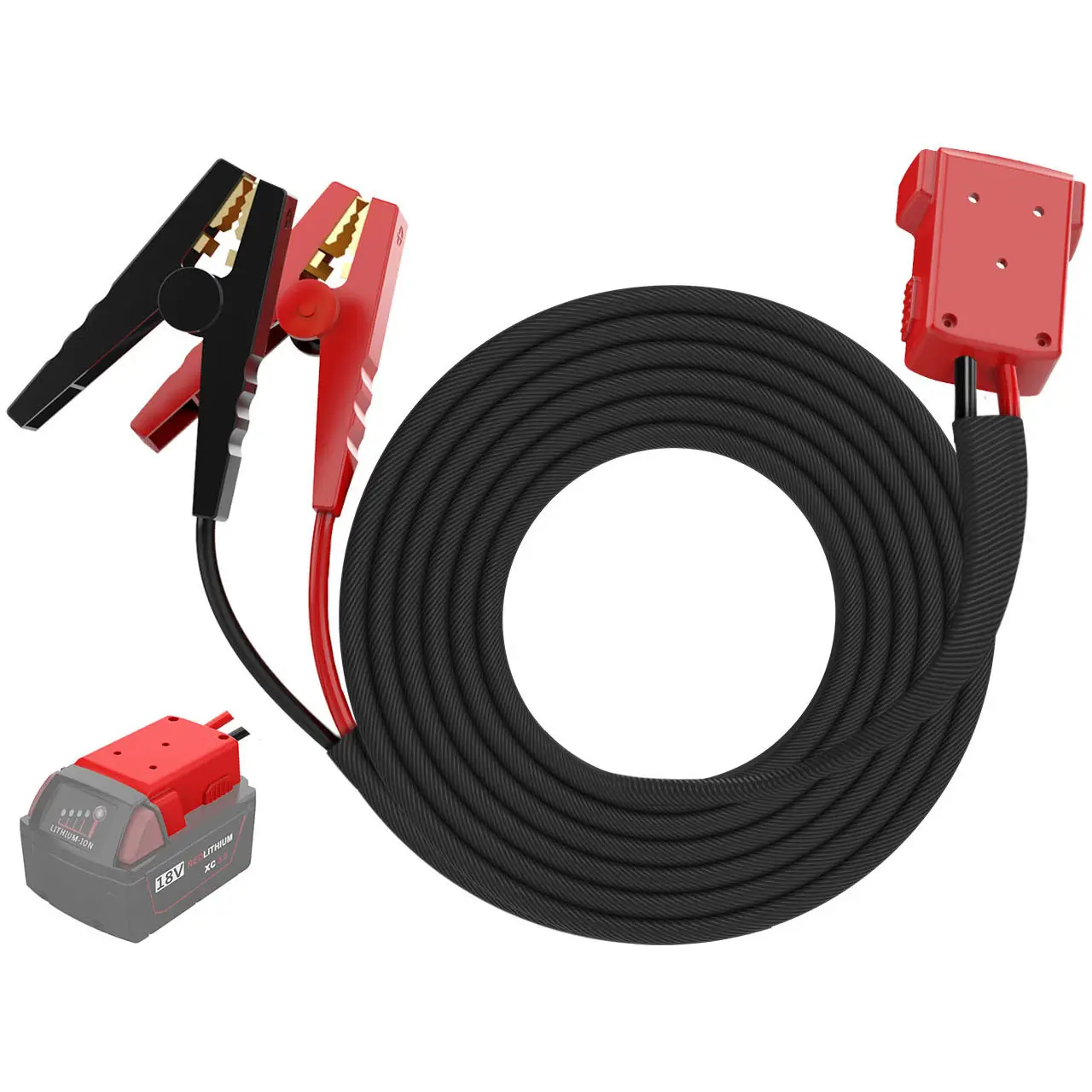 Jumper Cables for Milwaukee M18 Batteries, 8 Gauge 6.5 Ft Car Battery Jump Starter, Heavy Duty Automotive Booster Cables for Jump Starting Dead or Wea