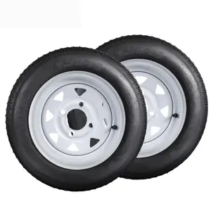 GARVEE 2 Pack 4.80-12 4.80x12 480-12 4.80-12 Trailer Tires with 12'' Rims, 4 Lug on 4'', Load Range C 6PR