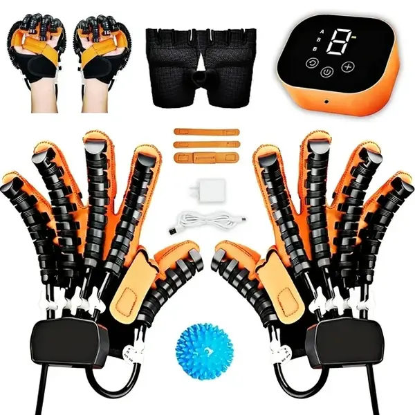 Rehabilitation Robotic Glove Grip Strengthener - Strength-Adjustable Neuromuscular Therapy Equipment, Effective Personalized Stroke Therapy Gear for Hand Recovery & Exercises (Medical Braces & Supports)