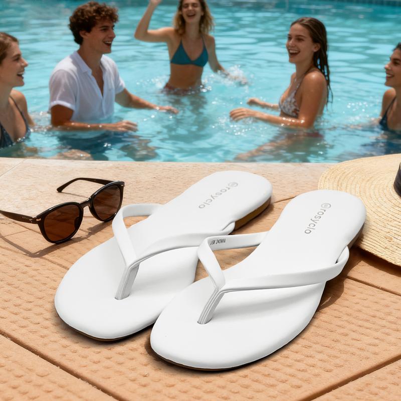 Lumubby Classic Women's PU Flat Flip-Flops Durable Slip-Resistant Slippers for Indoor Outdoor Beach Pool Use Square-Toe Design Mirror-Surface Finish Unisex Stylish Lightweight Lumubby Classic Women's PU Flat Flip-Flops Durable Slip-Resistant Slippers for Indoor Outdoor Beach Pool Use Square-Toe Design Mirror-Surface Finish Unisex Stylish Lightweight