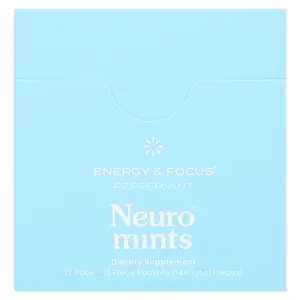 NeuroGum Energy & Focus Mints, Peppermint, 12 Pack, 12 Pieces Each