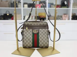 Pre-owned GUCCI GG CANVAS Messenger Bags GUCCI OPHIDIA GG MESSENGER HANDBAG