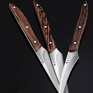 Chef's carving knife,carving knife,  three-piece fruit platter radish carving knife, carving knife, practical and light, gift Blade