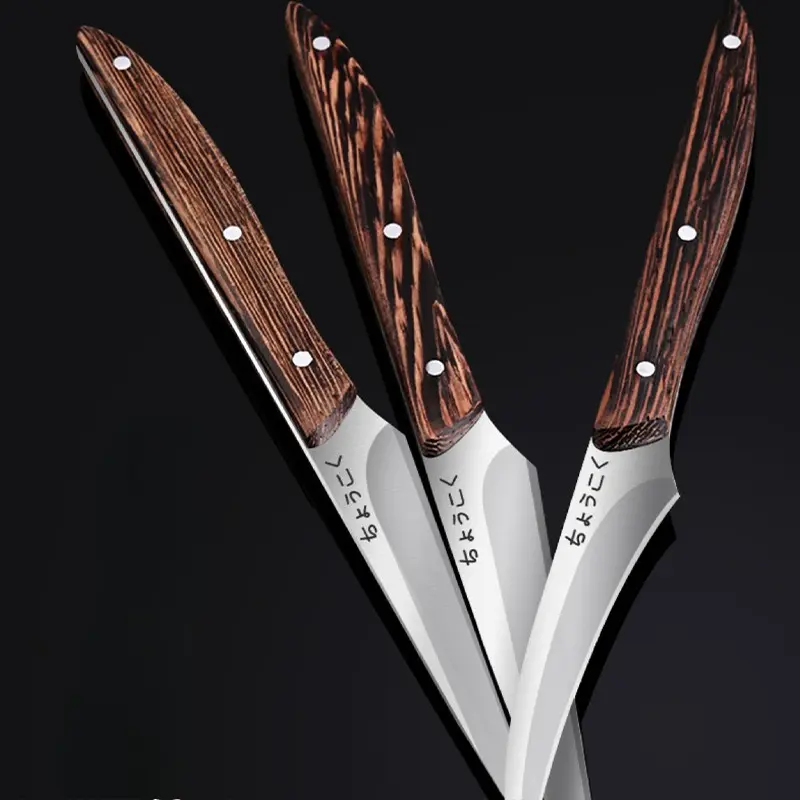 Chef's carving knife,carving knife,  three-piece fruit platter radish carving knife, carving knife, practical and light, gift Blade