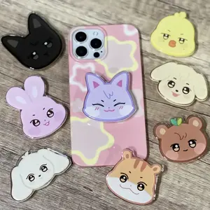 KPOP Phone Grip Holder Stand,  Lovely Griptok Phone Accessories, Adorable Phone Setup, Kawaii Character Phone Grip