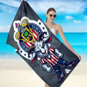 Guadalajara Football Club Goat Theme Beach Towel, High Weight Fabric for Soft Touch, Quick-Dry and Non-Fading, Ideal for Fans and Team Supporters