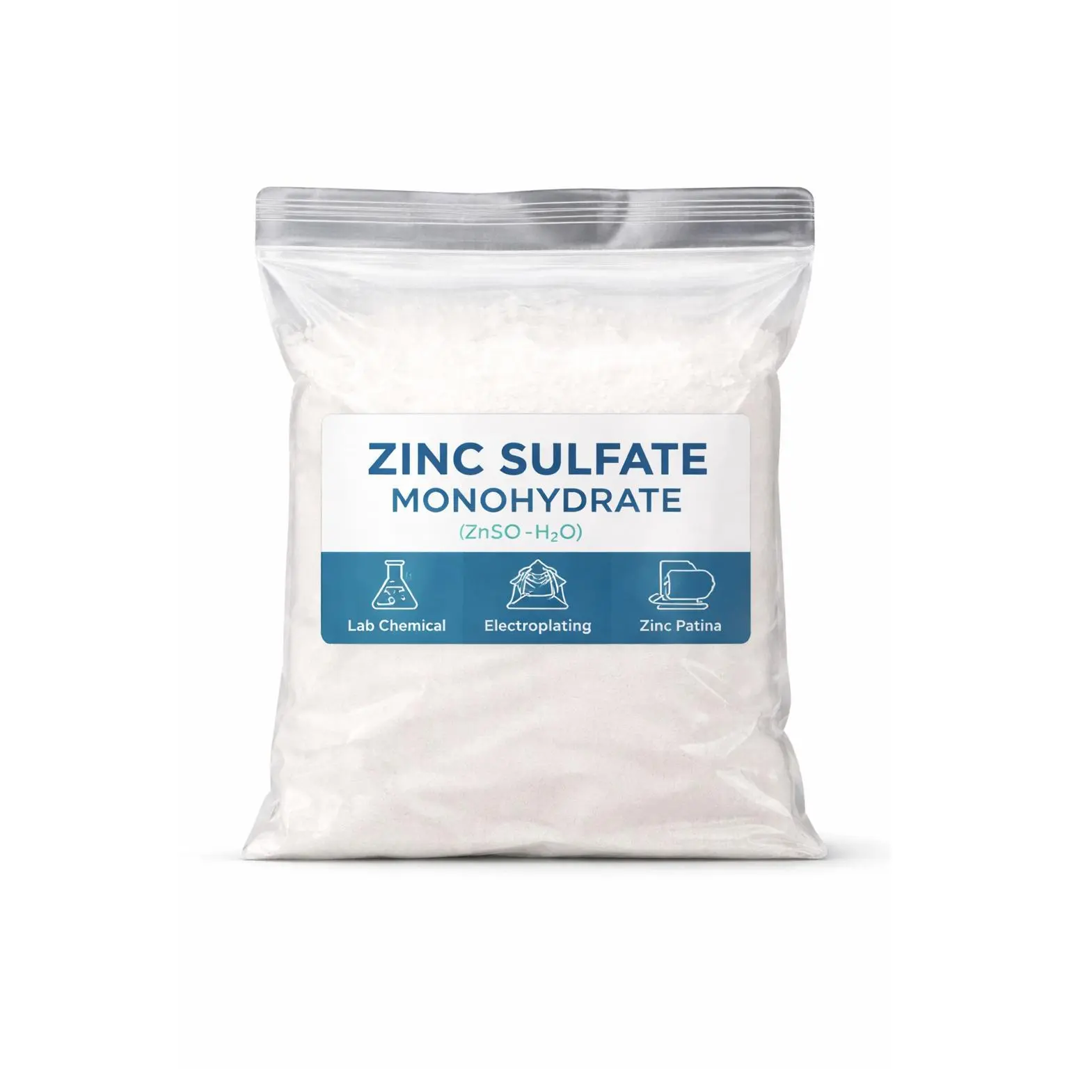 Crystalline Zinc Sulfate Monohydrate (ZnSO4-H2O) Salt, Patina Powder for DIY Jewelry Craft, Lab Chemical for Scientific Use
