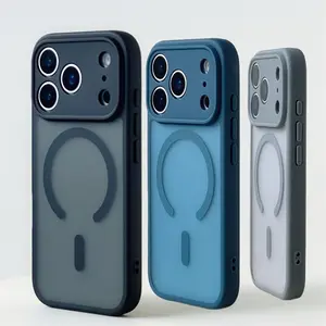 Silicone Matte Magnetic Magsafe Case For iPhone 17 17Pro Max 16 15 14 13 12 11 Translucent Frosted Wireless Charge Shockproof Cover