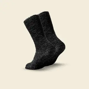 Women's Fuzzy Grip Socks 2-Pack, Charcoal
