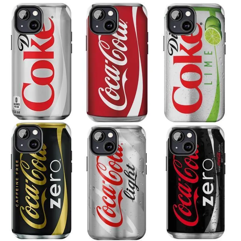 Diet Coke and Coca Cola Can Collection Phone Cases Phone Cover Hard Case Tough 2-piece Phone CaseSuitable for iPhone 17-11 Pro Max/Plus and  Samsung Galaxy S23-25