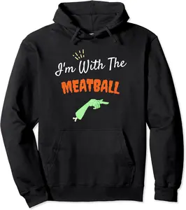 I'm with the Meatball Funny Lazy Halloween Matching Costume Pullover Hoodie - 64B0BF13XWK7