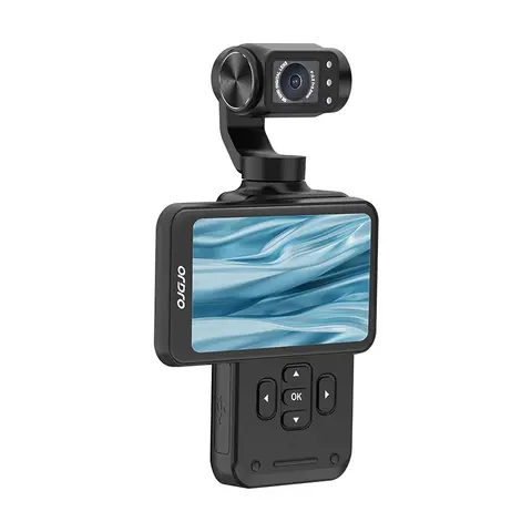 ORDRO M5 5K Portable Vlogging Digital Camera - Handheld Multifunction HD Recorder, 3.5-in Rotating Touch Screen, 3-Axis Stabilization, IR Night Vision, WDR, Face Follow, 120° Wide Angle, Long Battery Life, LED, Microphone, Cable, SD Memory Card
