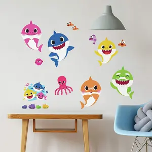 Roommates Baby Shark Peel & Stick Wall Decals 39 Characters Room Decor Stickers