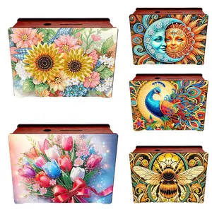 DIY Diamond Painting Piggy Bank Wooden Coin Bank for Home Decor and Gift