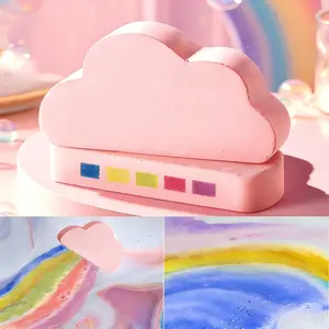 Rainbow Bath Bombs for Kids, Handmade 3Pcs Kid Bath Bombs Gift Set, Easter BasketStuffers for Kids Girls Bubble Bath Body Care Skin Repair