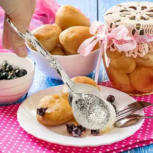 Cake Clamp Arabic Vintage Style Serving Tongs，Multi-Use Kitchen Utensil for Barbecue and Baking, Premium Zinc Alloy Design, Kitchenware