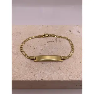 14k gold baby figaro id bracelet (101)