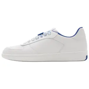 Burberry Leather Low-Top Sneakers for Men in White and Blue Trending Shoes, House White Official Shoes to Get / Maison Mihara Verifiable, with credentials and supporting global authentication