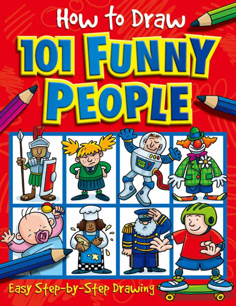 Used Sketch Tutorial Book - 101 Funny Clown Figures by Barry Green, Step-by-Step Drawings, English Paperback, Kid Books, School Educational Supply