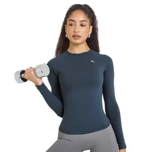 [With Logo]Oneractive Trendy Brand Fitness Sports Long Sleeve, High Elastic Slim Fit Yoga Top, High Quality Slimming Versatile Yoga Wear