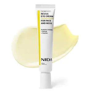NIDA Revive Eye Cream For Face And Neck | Probiotic Solution, Retinal, Peptide | Wrinkles, Fine Lines, Cell Turnover, Firm Skin Texture, Radiant Skin, Moisture Retention | 1.35 fl. oz., 40ml