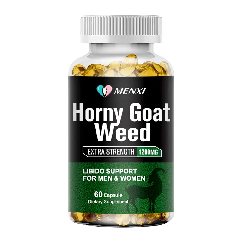 Horny Goat Weed Extract Capsules with Maca Root, Saw Palmetto & L-Arginine, Herbal Daily Vitality & Energy Support, 60 Capsules