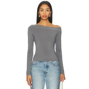 Free People At The After Long Sleeve in Lava Smoke