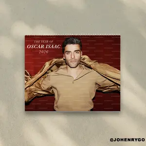 A Year Of Oscar Isaac 2026 Calendar - Daddy Oscar Isaac |  Home Decor, Office Decor - T.LOU Fan Gift, Unique Holiday Gift
