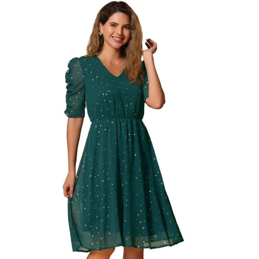 green dress marshalls Caroline Gown Green Abstract Brocade