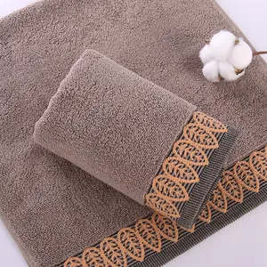 100% Cotton Thickened Soft Absorbent Towel for Home Use, 130gsm Pure Cotton Yarn-Dyed Jacquard Gift