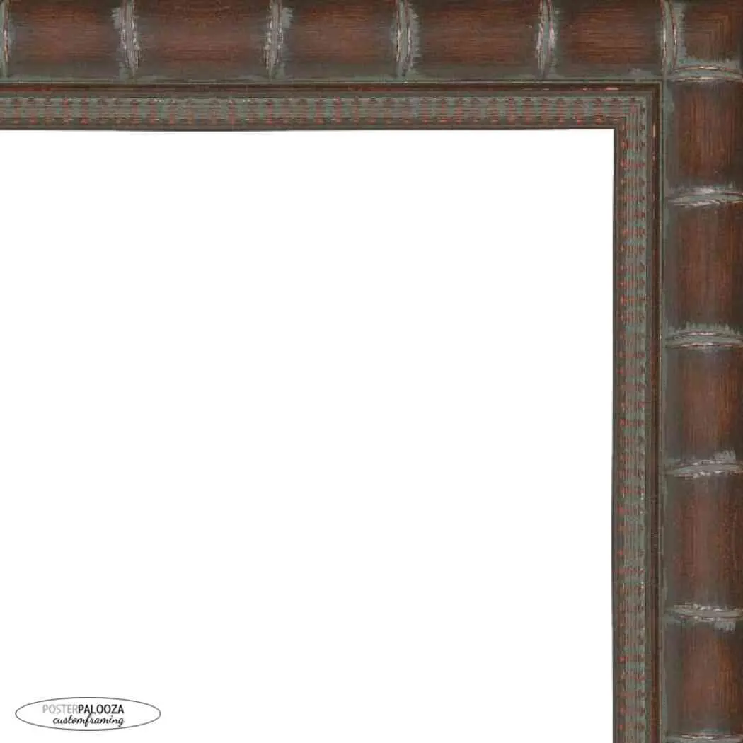 13x16 Brown Modern Bamboo Picture Frame - UV Acrylic, Foam Board Backing, Hanging Hardware
