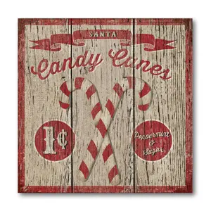 Courtside Market Candy Cane Frosted 16x16 Canvas