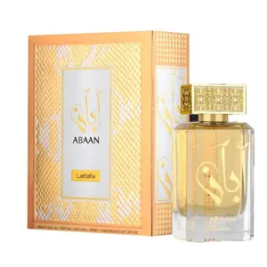 Lattafa Abaan Eau de Parfum Spray for Unisex 3.4 Ounce 100ml - Sophisticated Fragrance with Oriental and Woody Notes, Non Toxic, Single Item