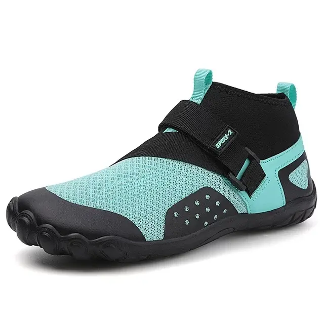 Barefoot Style Walking Shoes for Seniors, Lightweight Cushioned Mid-Top Sneakers with Adjustable Strap, Wide Toe Box Non-Slip Footwear for Elderly Men & Women, Foot Pressure & Plantar Fasciitis Relief