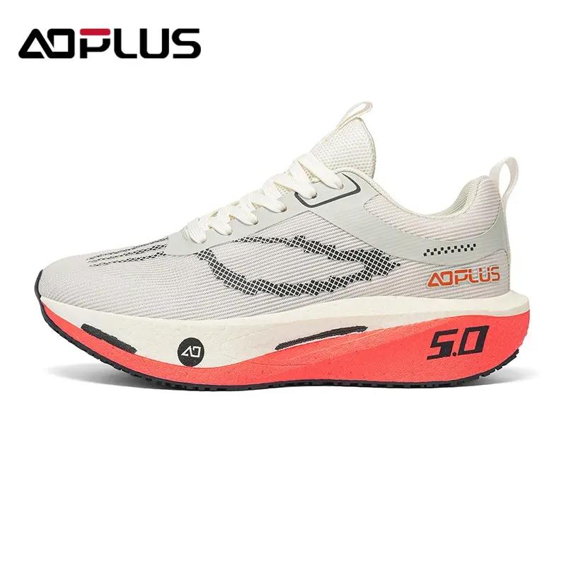 AOPLUS Unisex Low-Top Flyknit Platform Sneakers - Breathable Mesh Casual Shoes with Durable Outsole for All-Day Comfort