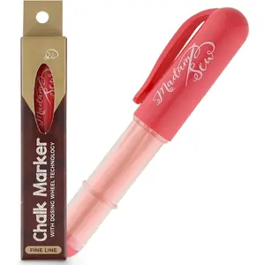 Fabric Chalk Markers for ing & Quilting | Refillable Tailors Chalk for Fabric Marking with Dosing Wheel | ing Chalk for Fabric Ideal for Marking on Cotton, Knit, Suede [Red]