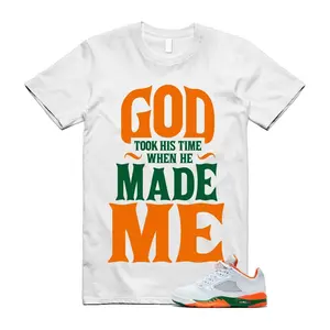 5 Miami Hurricanes Brilliant Orange Pine Green White T Shirt Match GTHT