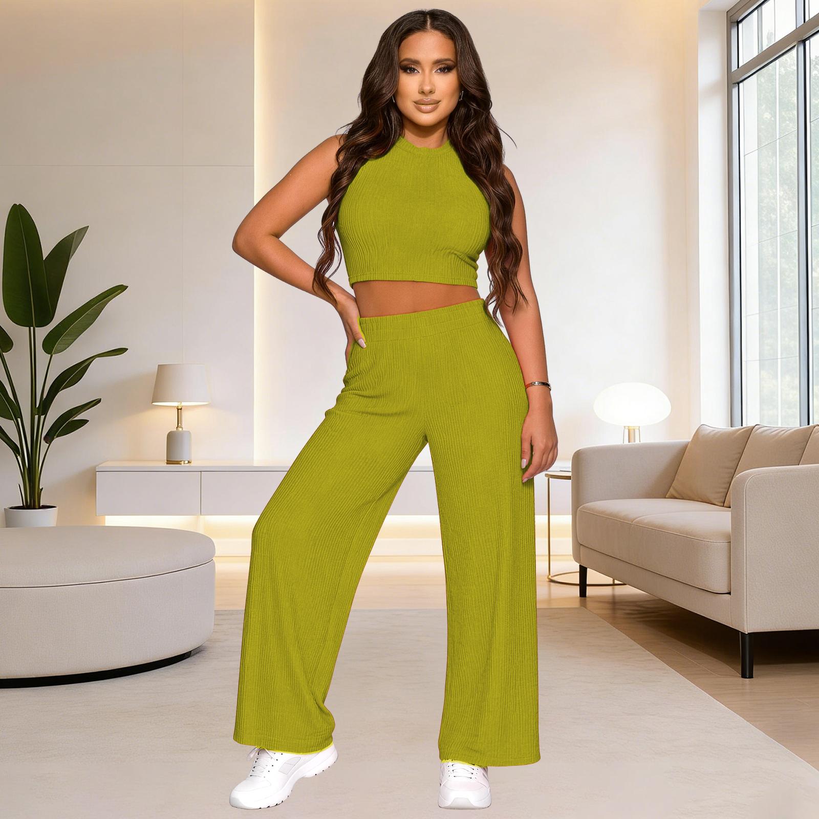 Women's Plain Pants Two-piece Set, Casual Short Sleeve Round Neck Tee & Leggings Set, Back To School Outfits, Workout Set, Gym Clothes, Lady Basic Fitness Fall Clothes for Daily Wear, Birthday Gifts, Outfit Sets for Women, 2 Piece Sets Women, Womenswear