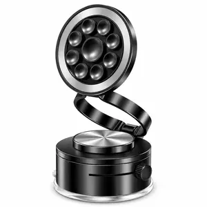 Universal Magnetic Car Phone Mount, Strong Vacuum Suction Cup Car Interior Accessory for All Smartphones, Foldable Design for Dashboard & Gym Mirrors, Cars, Fathersda GIft