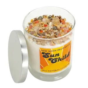 Sun Child Candle by New Moon Beginnings, Soy Wax, Aromatherapy, Herb and Crystal Candles