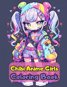 Chibi Anime Girls Coloring Book: Cute Anime Girls To Color For Teens & Adults (Anime Coloring Book) Paperback