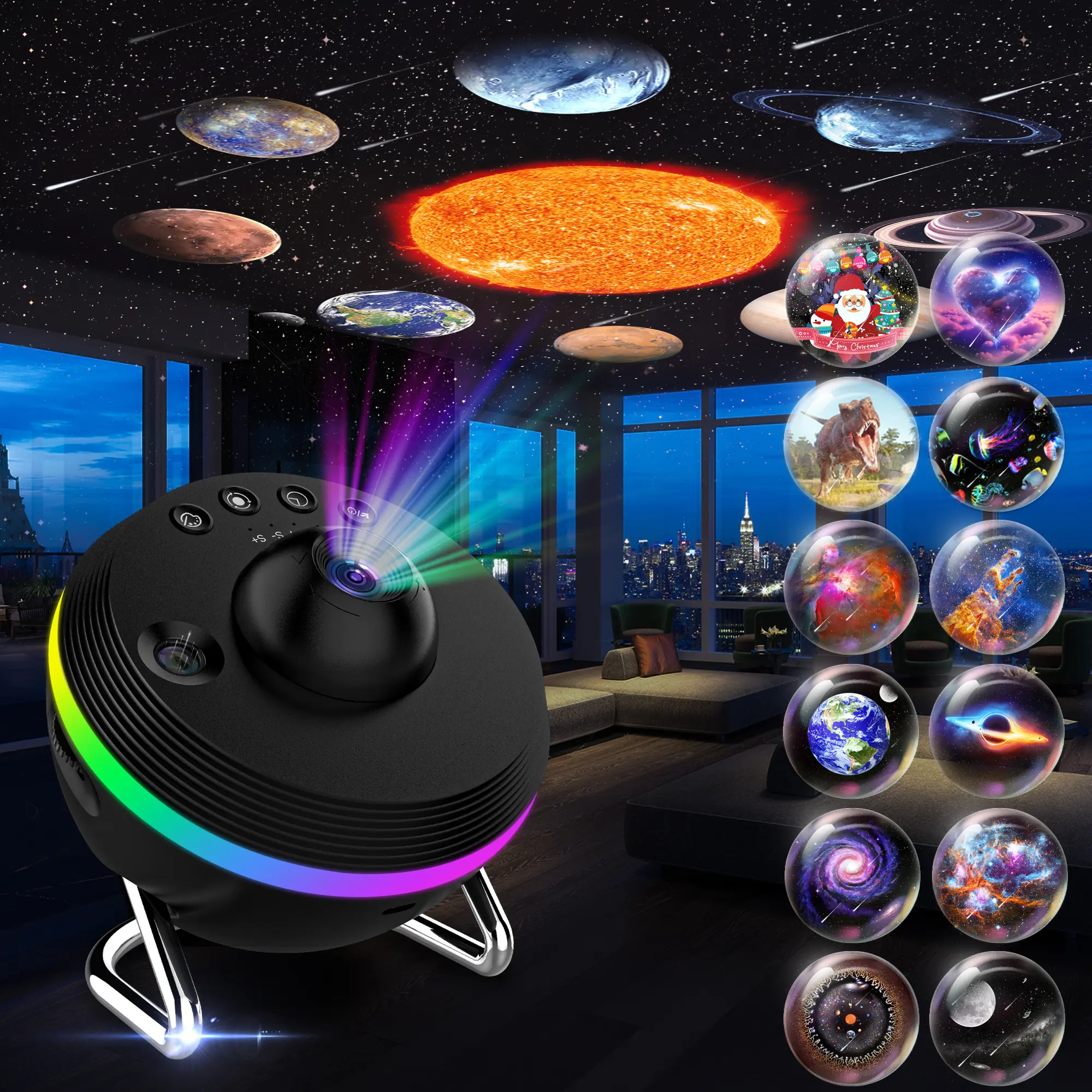 FlyEagle Galaxy Projector, Starry Night Lamp with Aurora Effects, Birthday/ Holiday Gift Idea, Barracks Room Transformation, Bluetooth Remote, Wall LED Signs, Valentine’s Day Gift for Couples, Home Décor Essential