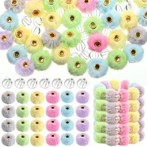 360 count Fuzzy Faux  Poms Beads for Pens Bulk Soft Fluffy Colored Spacer Clear Beads for DIY Bracelet  Pens Handicrafts  Accessories  Supplies(Colorful)