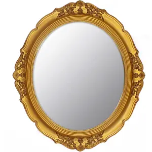 Oval Wall Mirror,  Style, Pink, Wall Mounted ()